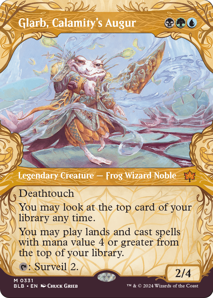 Glarb, Calamity's Augur (Showcase) (BLB-331) - Bloomburrow: (Showcase) (Borderless) Foil