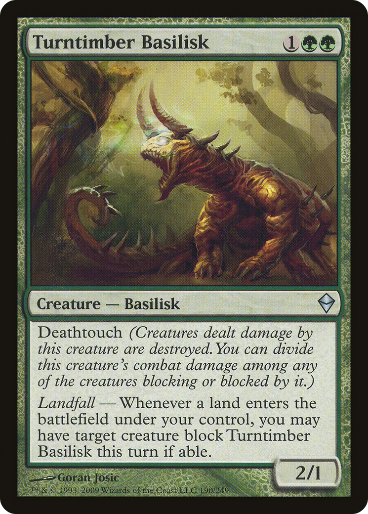 Turntimber Basilisk (ZEN-190) - Zendikar Foil