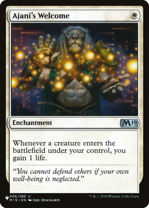Ajani's Welcome (LIST-006/280) - The List