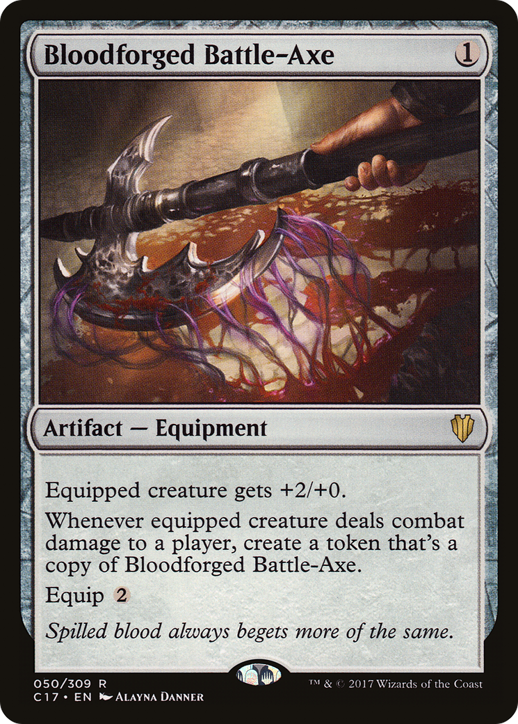 Bloodforged Battle-Axe (C17-050) - Commander 2017