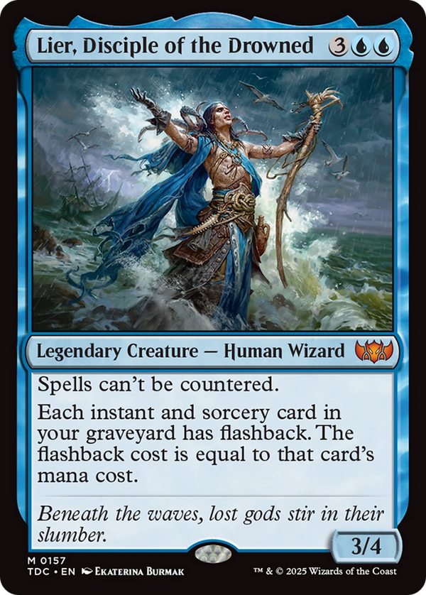 Lier, Disciple of the Drowned (TDC-157) - Commander: Tarkir: Dragonstorm