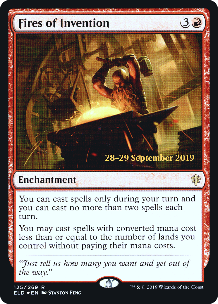 Fires of Invention (PRE-125) - Throne of Eldraine Promos Foil