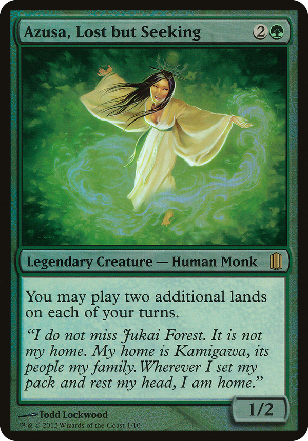 Azusa, Lost but Seeking (Commander's Arsenal) (OVER-) - Commander's Arsenal Oversized Foil