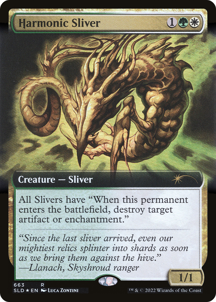 Harmonic Sliver (Extended Art) (SLD-663) - Secret Lair Drop: (Extended Art) Foil