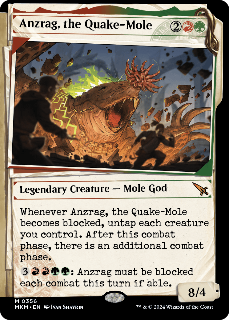 Anzrag, the Quake-Mole (Showcase) (MKM-356) - Murders at Karlov Manor: (Showcase) Foil