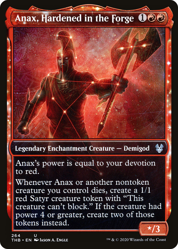 Anax, Hardened in the Forge (Showcase) (THB-264) - Theros Beyond Death: (enchantment, Showcase)