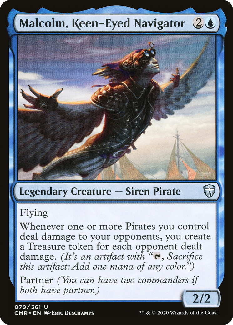 Malcolm, Keen-Eyed Navigator (CMR-079) - Commander Legends Foil