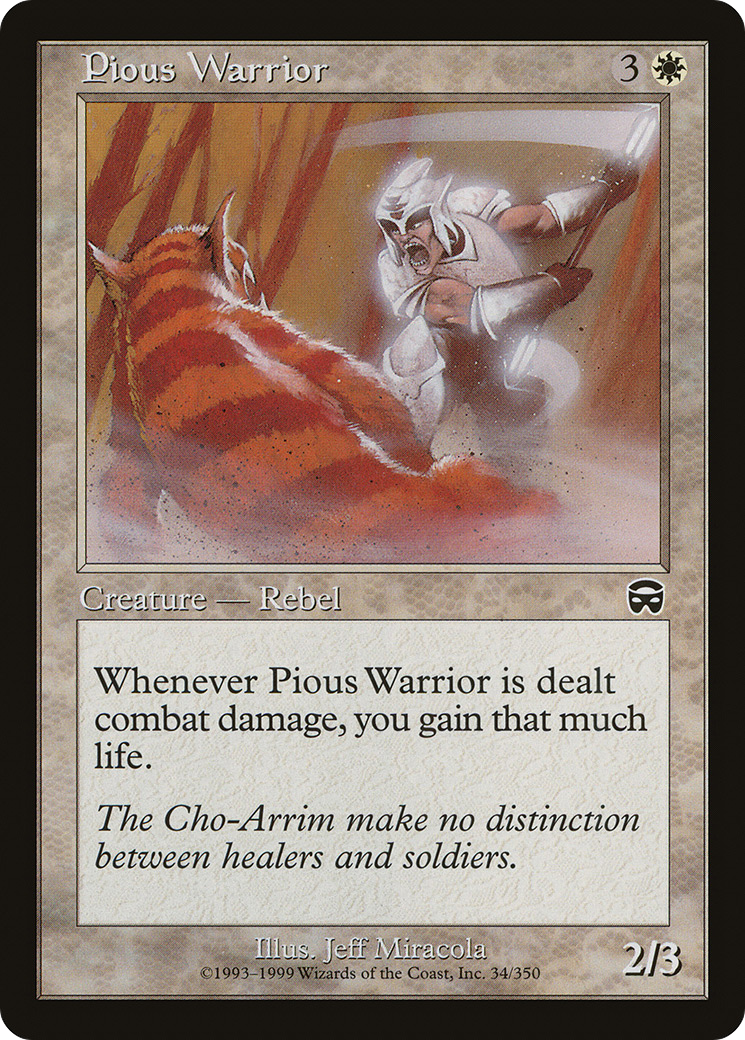 Pious Warrior (MMQ-034) - Mercadian Masques Foil