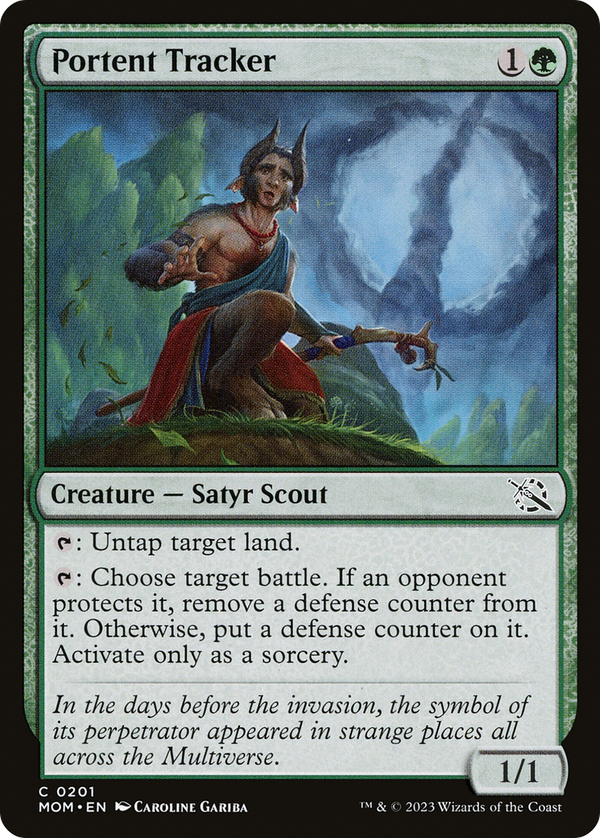 Portent Tracker (MOM-201) - March of the Machine Foil