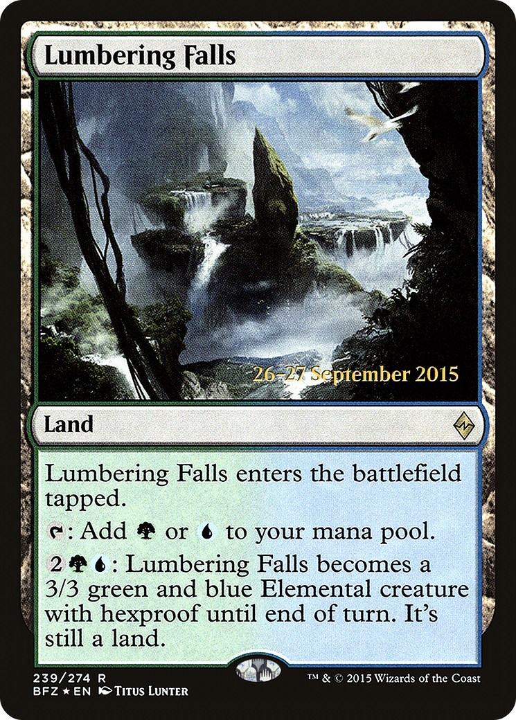 Lumbering Falls (PRE-239) - Battle for Zendikar Promos Foil