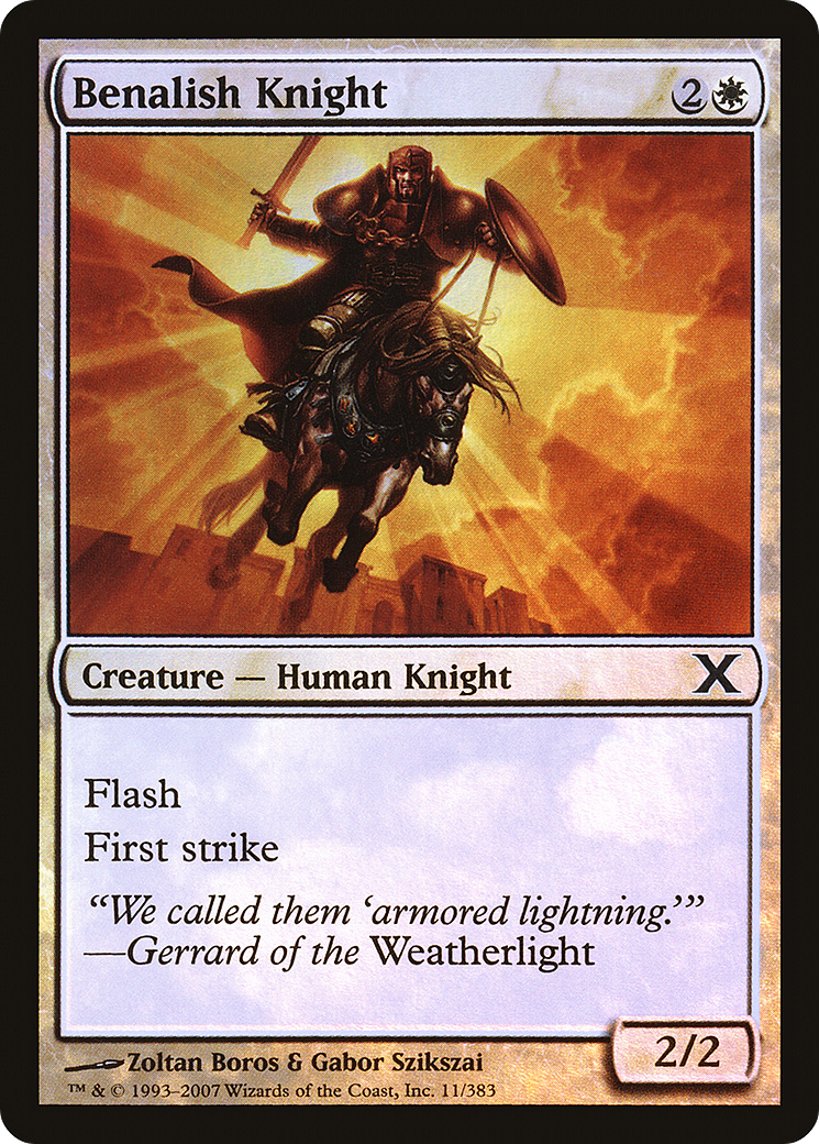 Benalish Knight (10E-11★) - Tenth Edition Foil