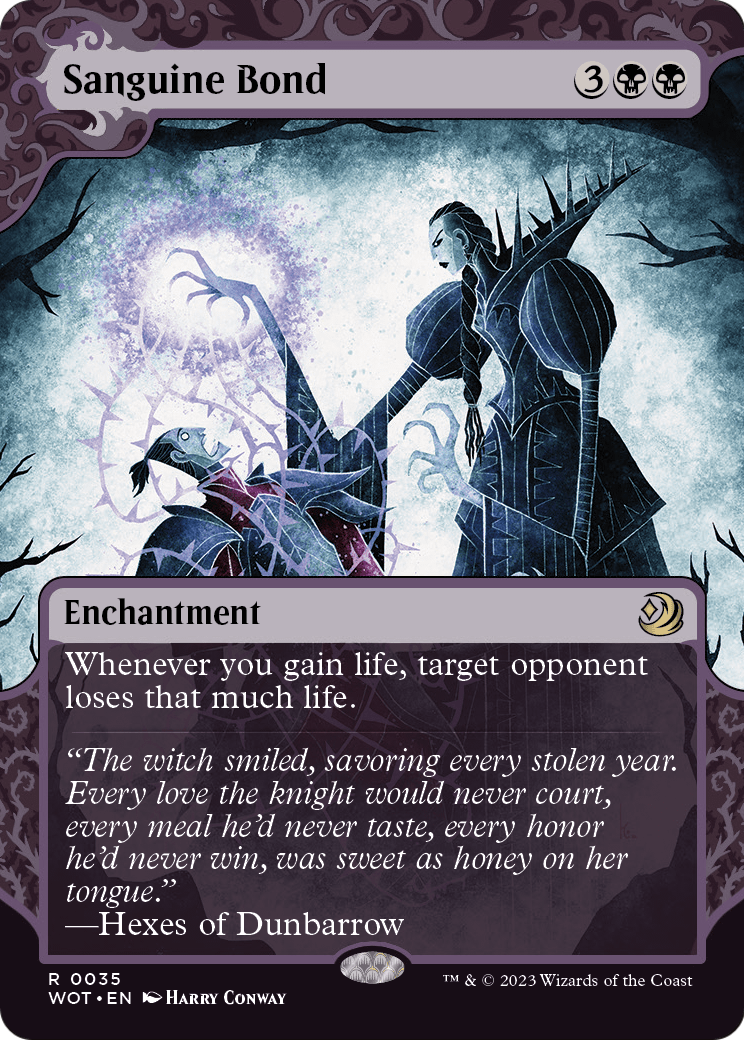 Sanguine Bond (WOT-035) - Wilds of Eldraine: Enchanting Tales: (Showcase) (Borderless) Foil