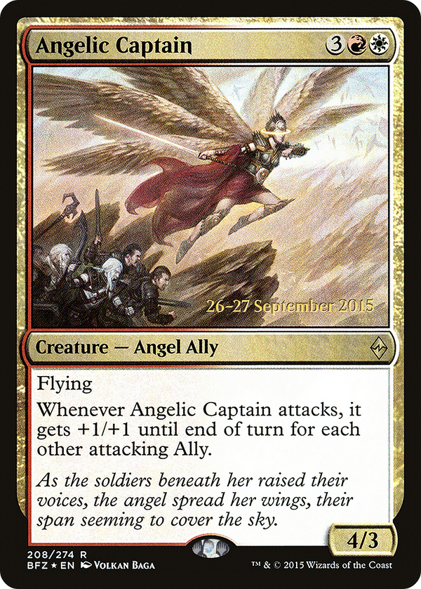 Angelic Captain (PRE-208) - Battle for Zendikar Promos Foil