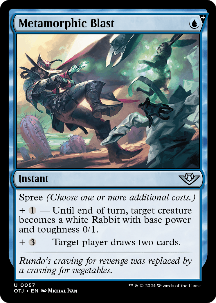 Metamorphic Blast (OTJ-057) - Outlaws of Thunder Junction: (spree) Foil