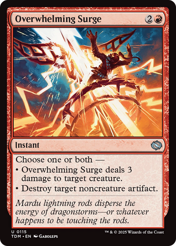 Overwhelming Surge (TDM-115) - Tarkir: Dragonstorm Foil