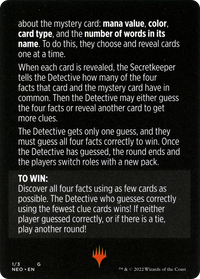Booster Sleuth // Booster Sleuth (cont'd) (MNEO-001) - Kamigawa: Neon Dynasty Minigames