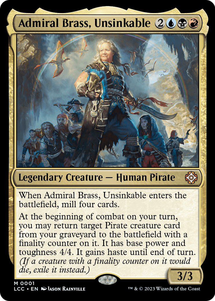 Admiral Brass, Unsinkable (LCC-001) - The Lost Caverns of Ixalan Commander Foil