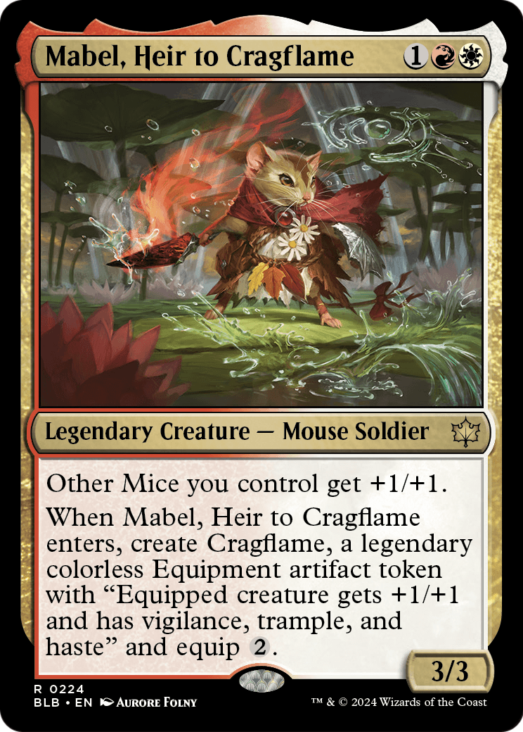 Mabel, Heir to Cragflame (BLB-224) - Bloomburrow Foil