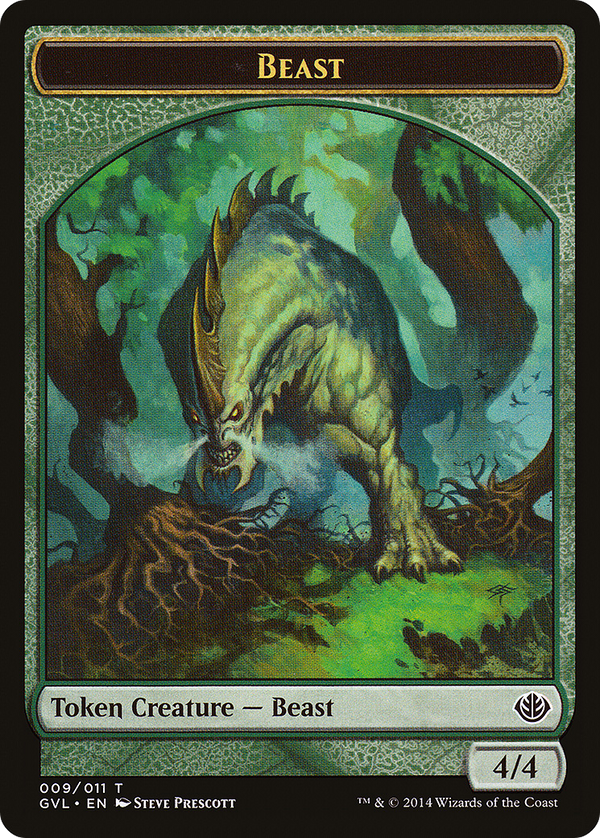 Beast Token (009) (DD3-009) - Duel Decks Anthology: Garruk vs. Liliana Tokens