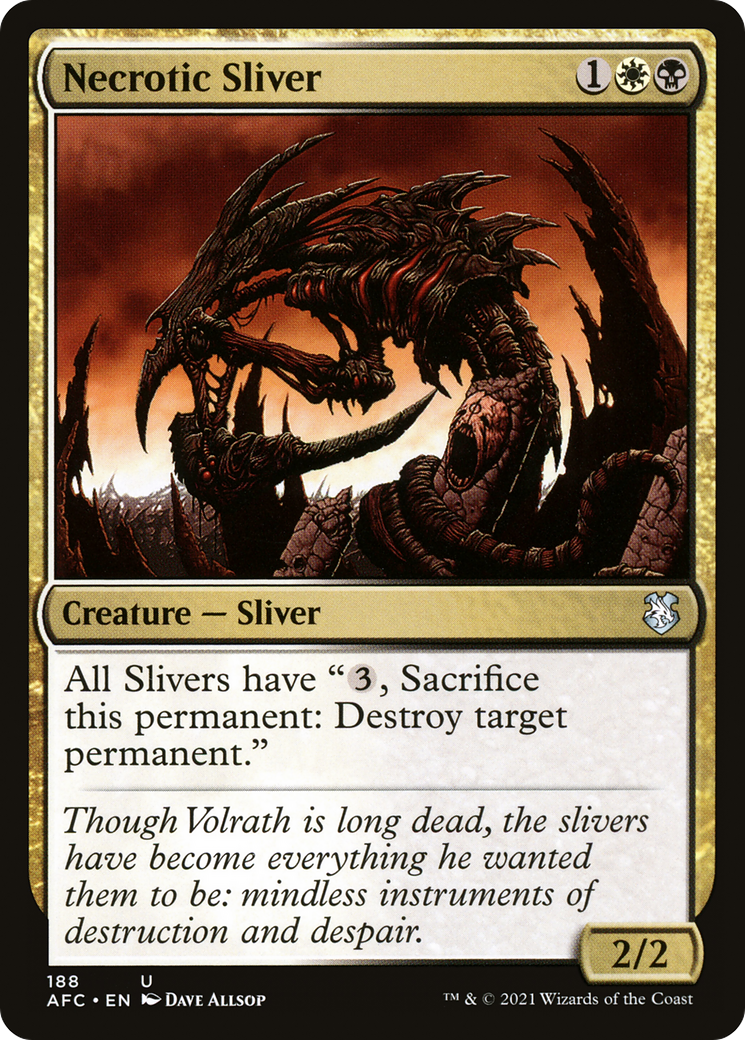 Necrotic Sliver (AFC-188) - Forgotten Realms Commander