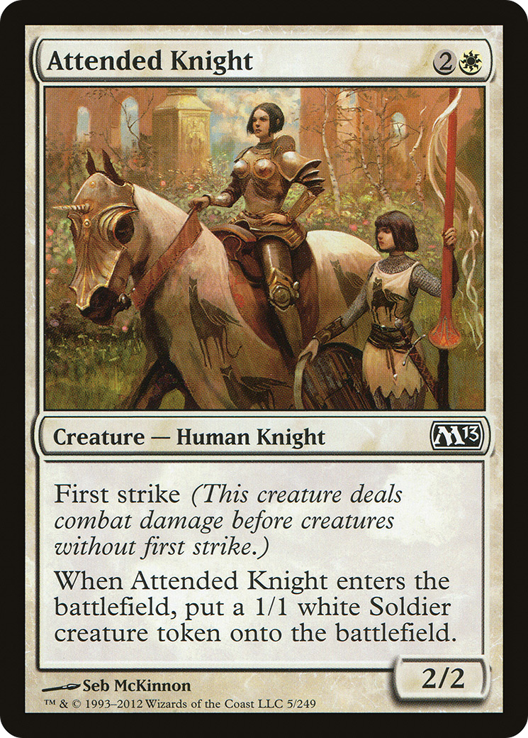 Attended Knight (M13-005) - Magic 2013 Foil