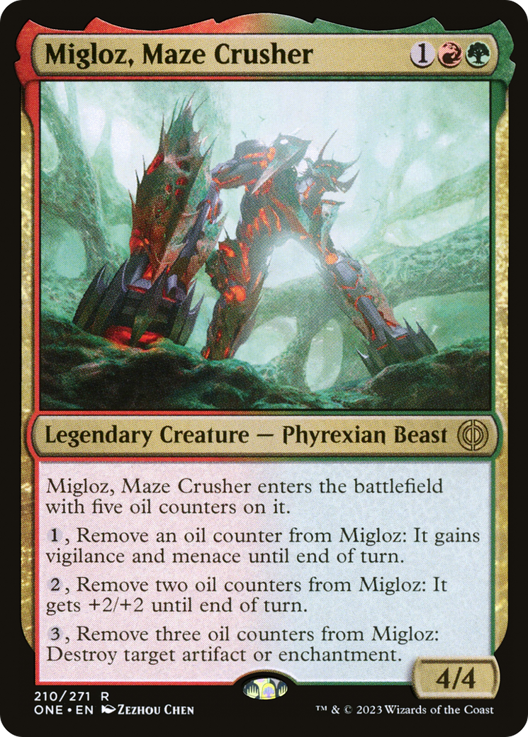 Migloz, Maze Crusher (ONE-210) - Phyrexia: All Will Be One Foil