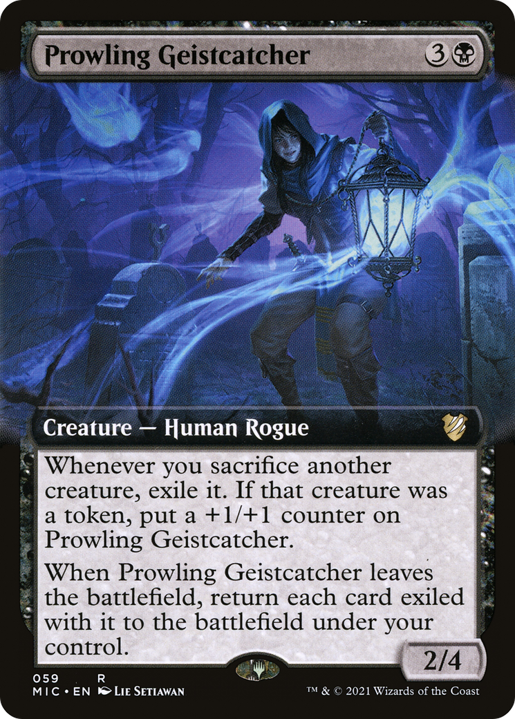 Prowling Geistcatcher (Extended Art) (MIC-059) - Midnight Hunt Commander: (Extended Art)