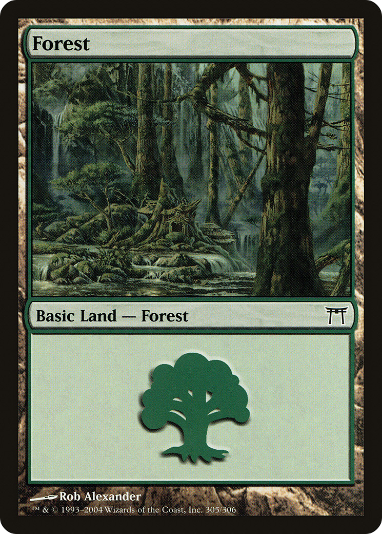 Forest (305) (CHK-305) - Champions of Kamigawa Foil