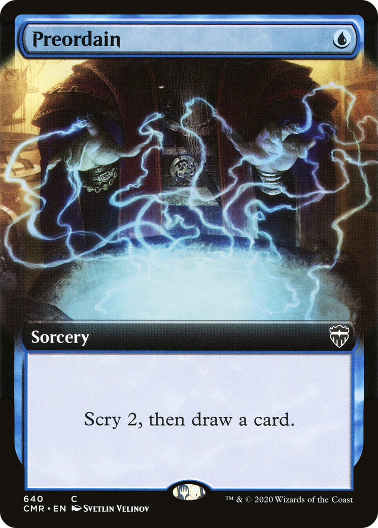 Preordain (Extended Art) (CMR-640) - Commander Legends: (Extended Art)
