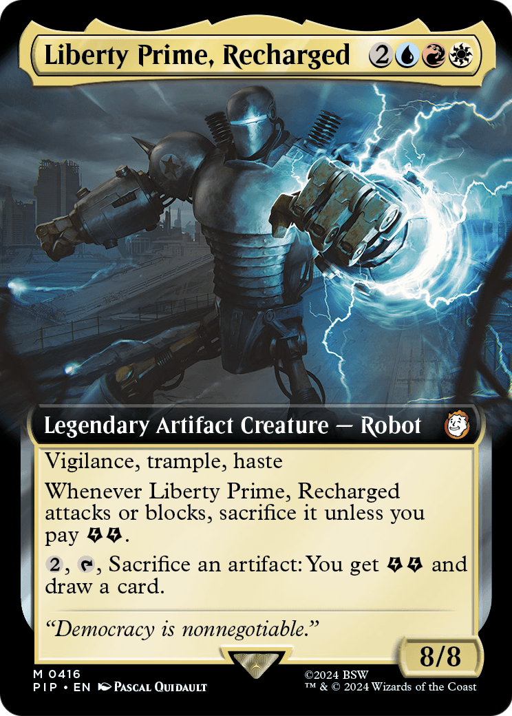Liberty Prime, Recharged (Extended Art) (PIP-416) - Fallout: (Extended Art) Foil