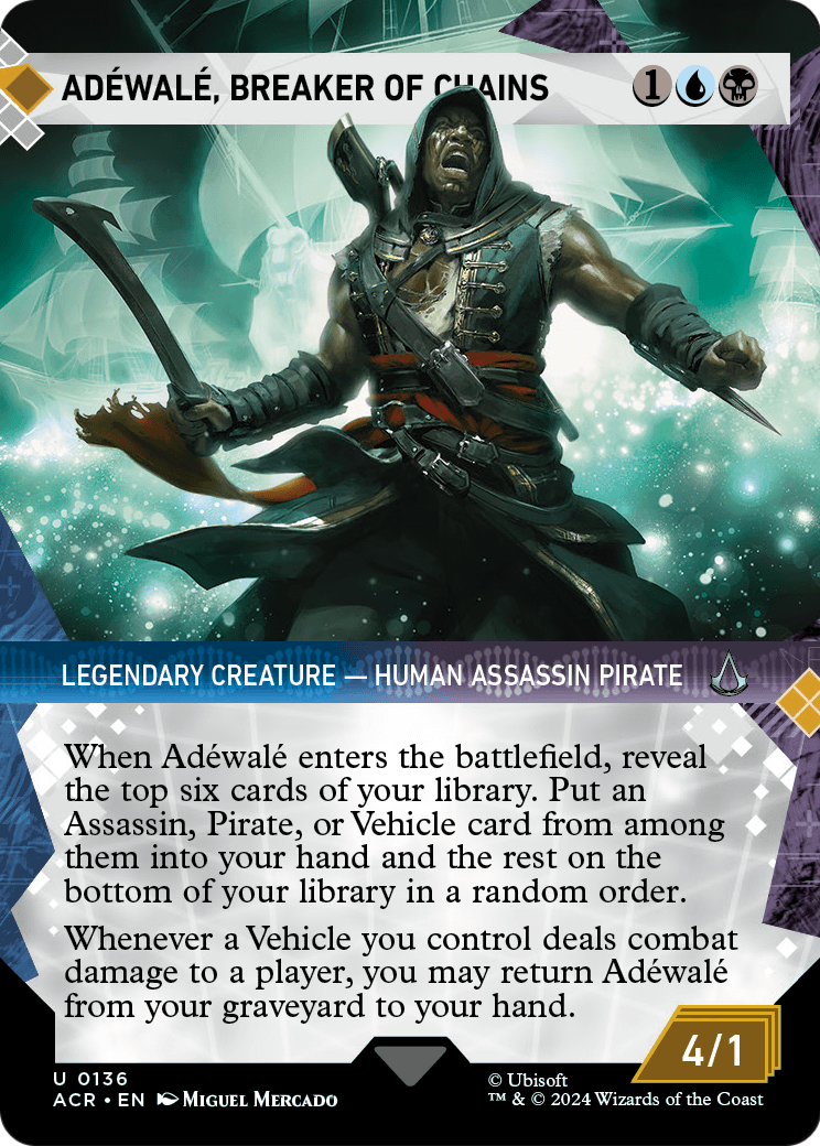 Adewale, Breaker of Chains (Showcase) (ACR-136) - Assassin's Creed: (Showcase) (Borderless)