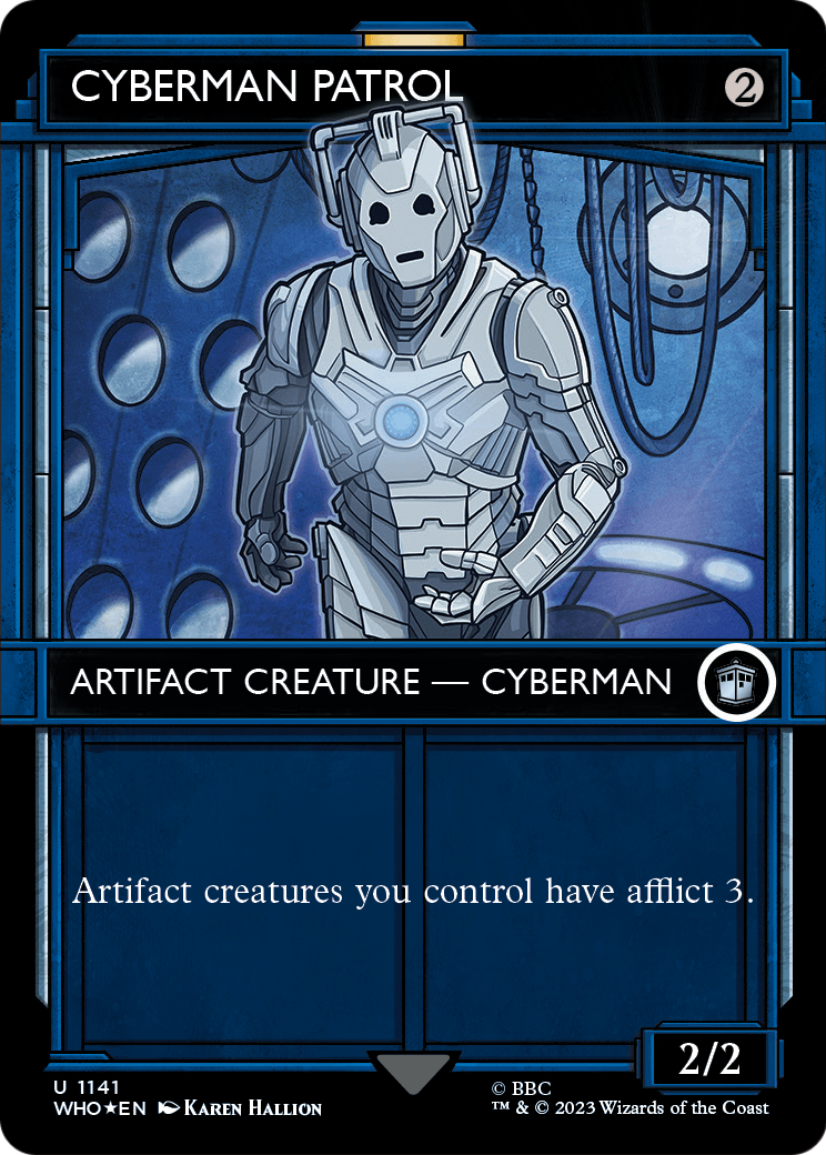 Cyberman Patrol (Showcase) (Surge Foil) (WHO-1141) - Doctor Who: (Showcase) (Borderless) Foil