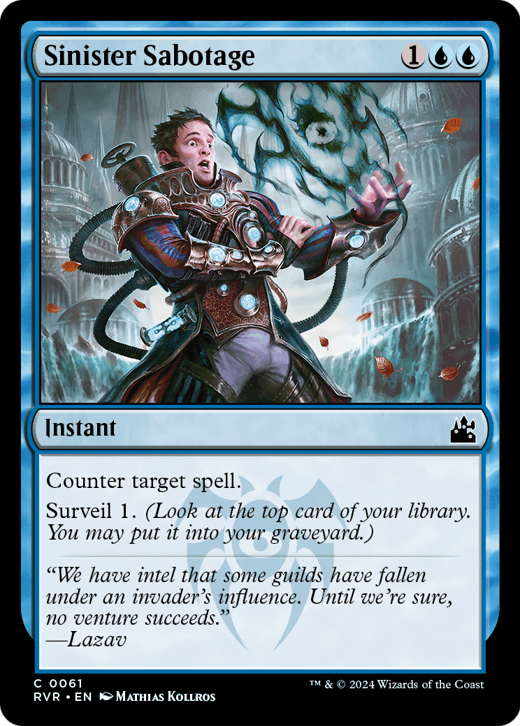 Sinister Sabotage (RVR-061) - Ravnica Remastered