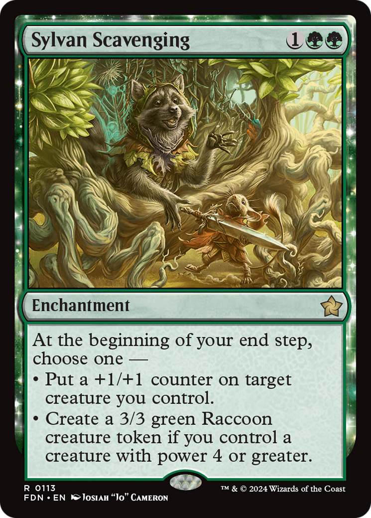 Sylvan Scavenging (FDN-113) - Foundations: (enchantment)