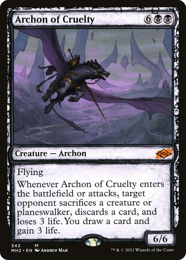 Archon of Cruelty (Showcase) (MH2-342) - Modern Horizons 2: (Showcase) Foil
