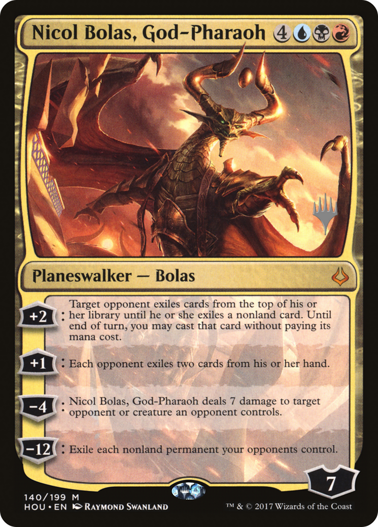 Nicol Bolas, God-Pharaoh (PPSTX-140) - Hour of Devastation Promos