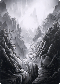 Mountain // Mountain (AMID-079) - Midnight Hunt Art Series (Borderless)