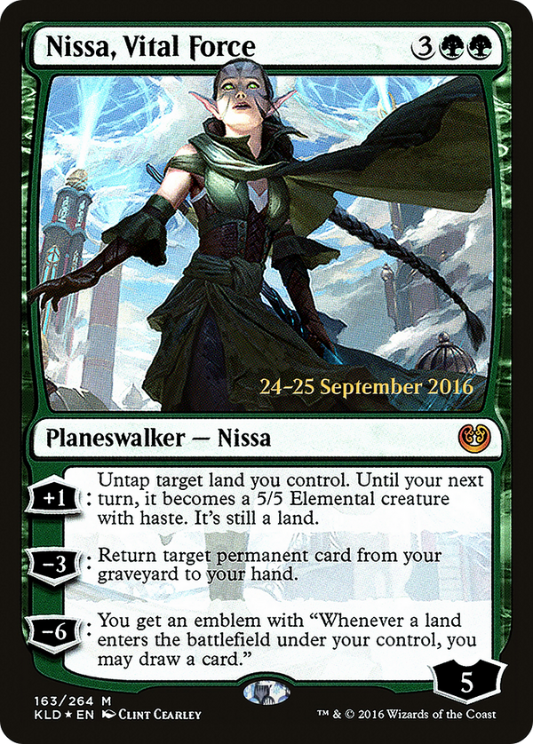 Nissa, Vital Force (PRE-163) - Kaladesh Promos Foil