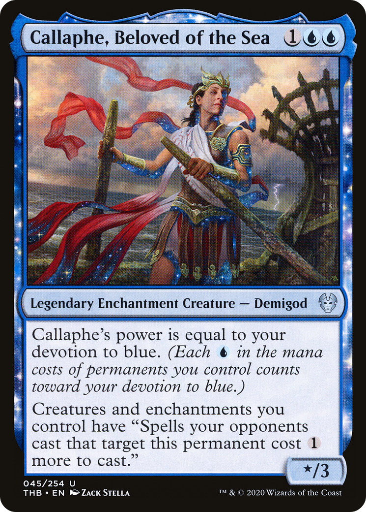 Callaphe, Beloved of the Sea (THB-045) - Theros Beyond Death: (enchantment) Foil