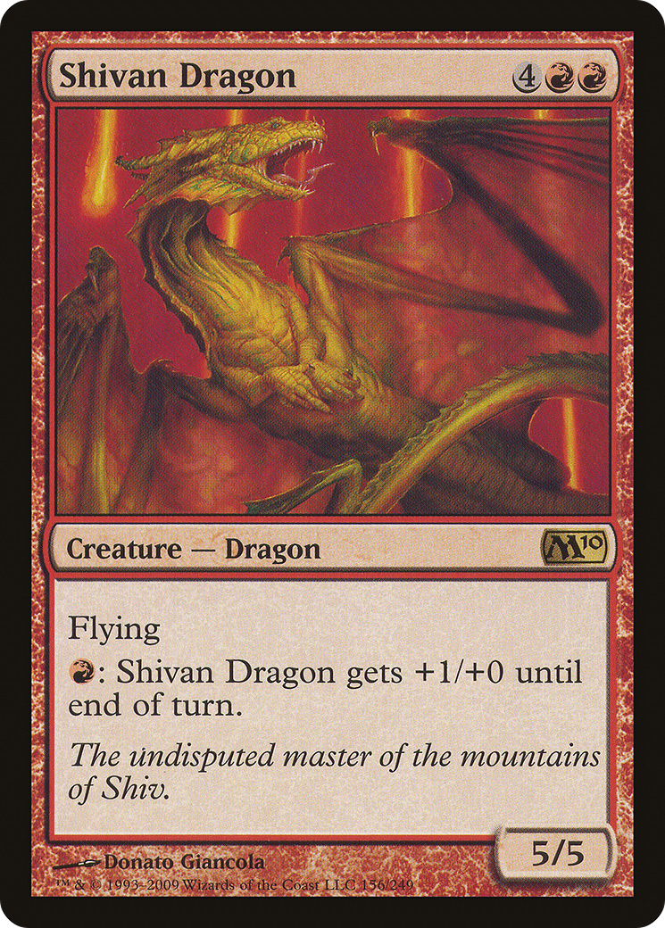 Shivan Dragon (M10-156) - Magic 2010 Foil