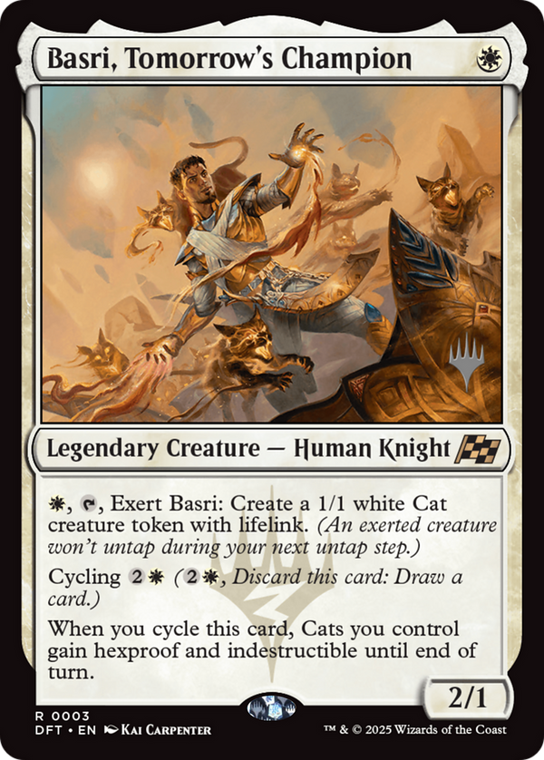 Basri, Tomorrow's Champion (PPDFT-003) - Promo Pack: Aetherdrift Foil