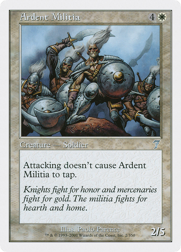Ardent Militia (7ED-002) - 7th Edition Foil