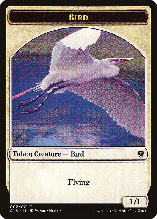 Bird (002) // Saproling  (016) Double-Sided Token (C16-2 // 16) - Commander 2016 Tokens