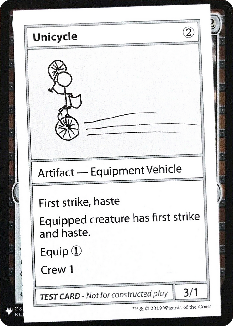 Unicycle (CMB1-110) - Mystery Booster Playtest Cards 2019