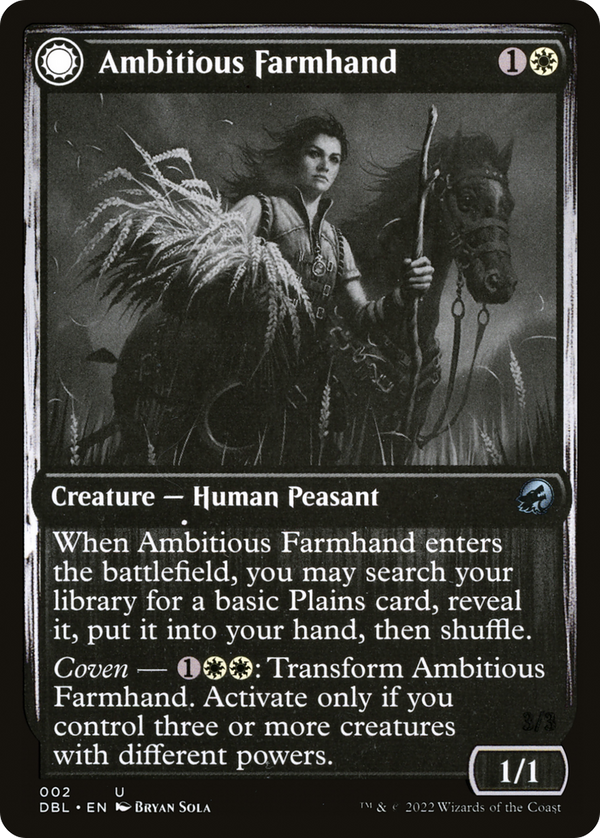 Ambitious Farmhand (DBL-002) - Innistrad: Double Feature: (Double Faced Transform) Foil