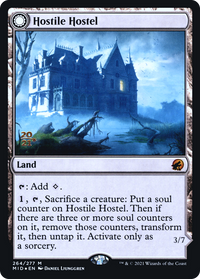 Hostile Hostel (PRE-264S) - Innistrad: Midnight Hunt Promos: (Double Faced Transform) Foil