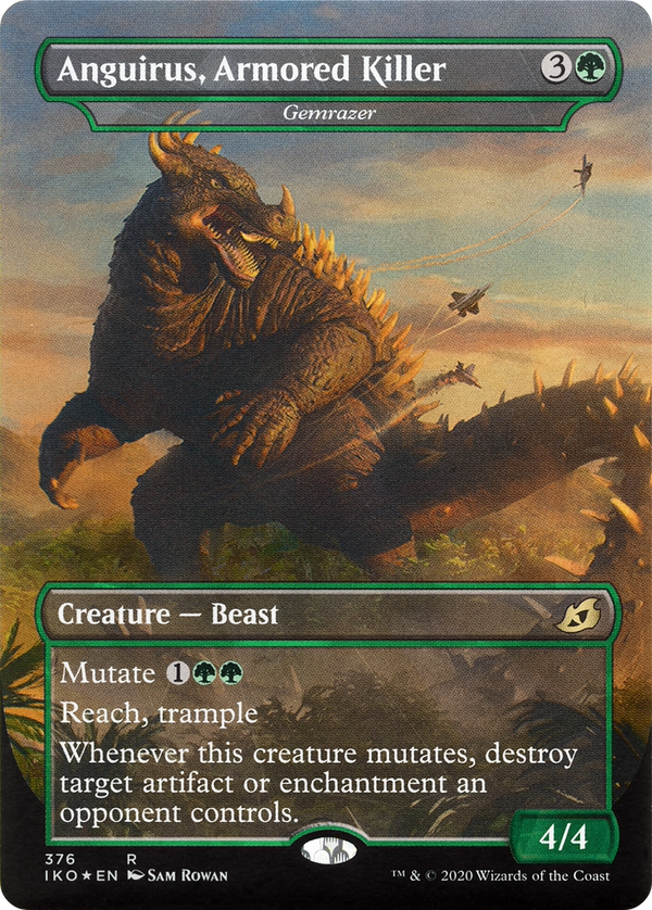 Anguirus, Armored Killer - Gemrazer (IKO-376) - Ikoria: Lair of Behemoths / Anguirus, Armored Killer (Borderless) Foil