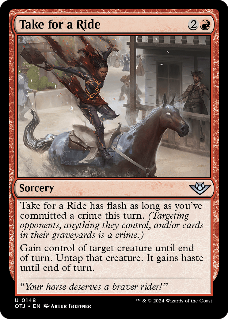 Take for a Ride (OTJ-148) - Outlaws of Thunder Junction Foil