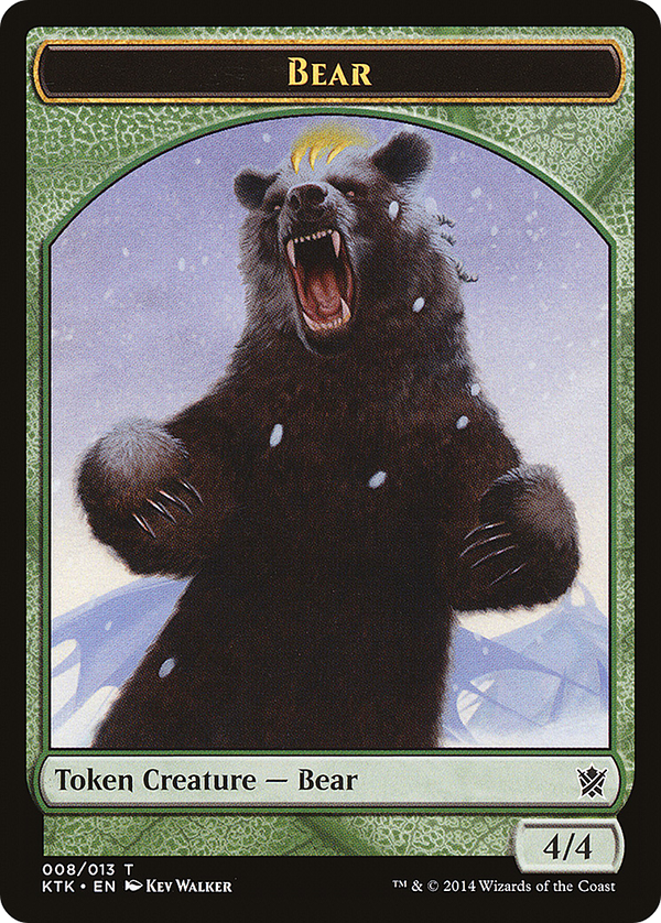 Bear Token (KTK-008) - Khans of Tarkir Tokens