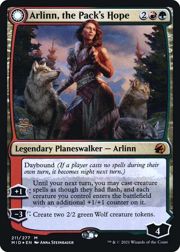 Arlinn, the Pack's Hope (PRE-211) - Innistrad: Midnight Hunt Promos: (Double Faced Transform) Foil